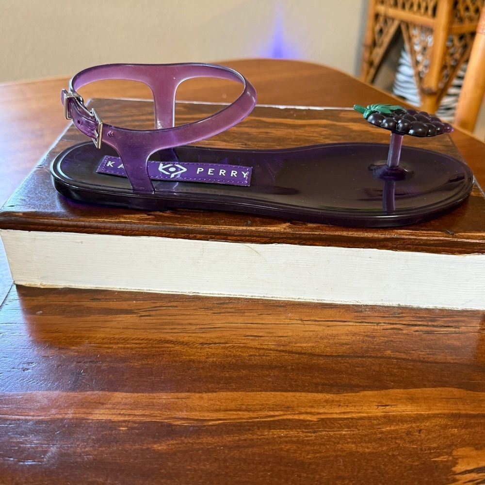 Katy Perry Collections The Geli Violet Sandals with Grape Fruit Detail Purple 7 - Picture 2 of 9